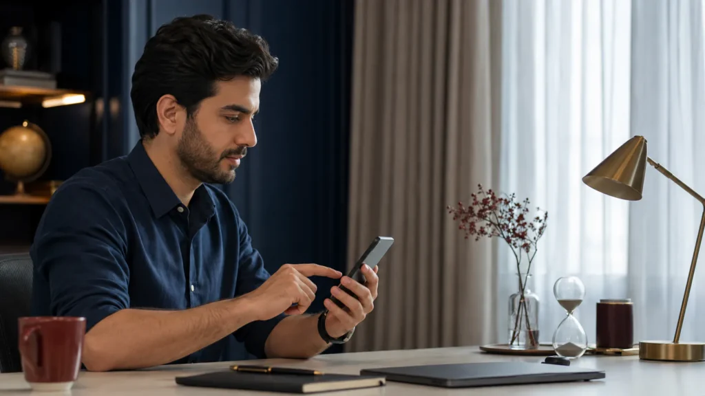 کاربر ایرانی در حال ساخت اتوماسیون Shortcuts آیفون